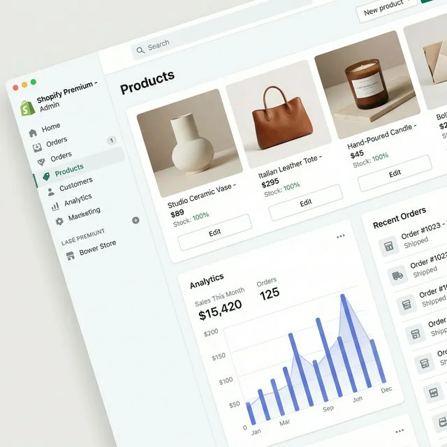 Interfaz de E-commerce profesional